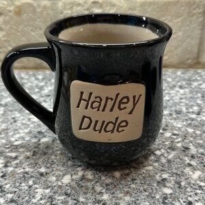 Black “Harley Dude” Pottery Mug